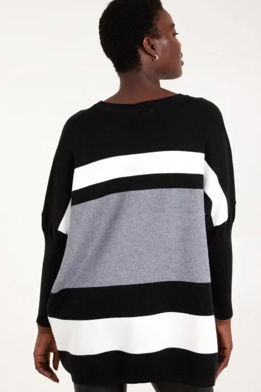 Multi Stripe Colour Block Jumper
