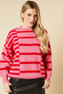 Multi Stripe Crew Neck Jumper