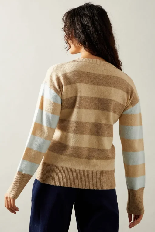 Multi Stripe Crew Neck Jumper