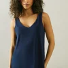 Navy Jersey V Neck Cami