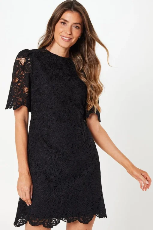 Occasion Corded Lace Shift Dress