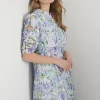 Occasion Floral Lace Button Through Midi Dress
