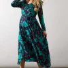 Occasion Floral Ruffle Midi Dress