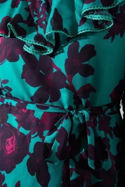 Occasion Floral Ruffle Midi Dress