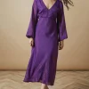 Occasion Glitter Stripe Cowl Midaxi Dress