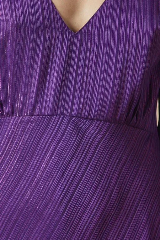 Occasion Glitter Stripe Cowl Midaxi Dress
