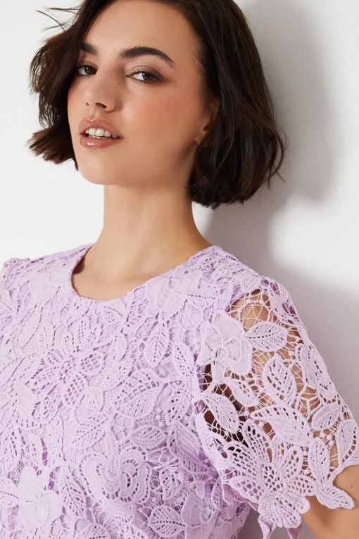 Occasion Lace Short Sleeve Mini Dress