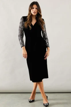 Occasion Sequin Sleeve Pencil Dress