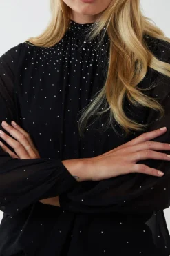 Ombre Diamante Puffball Top