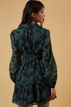 Organza Collared Mini Dress