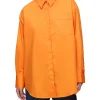 Oversized Button Up Shirt-Plain