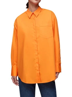 Oversized Button Up Shirt-Plain