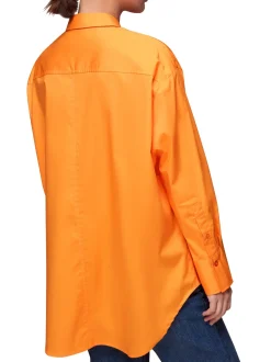 Oversized Button Up Shirt-Plain