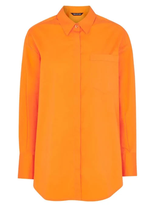 Oversized Button Up Shirt-Plain