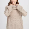 Oversized Fisherman Knit Roll Neck Jumper