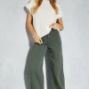Oversized Folded Hem Detail Trouser
