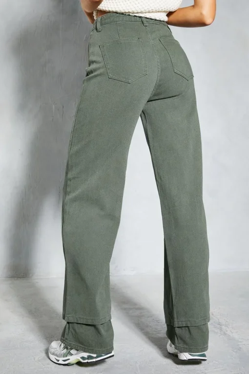 Oversized Folded Hem Detail Trouser