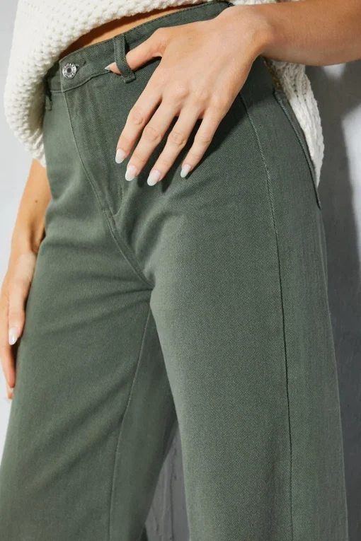Oversized Folded Hem Detail Trouser