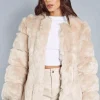 Oversized Luxe Panelled Faux Fur Coat
