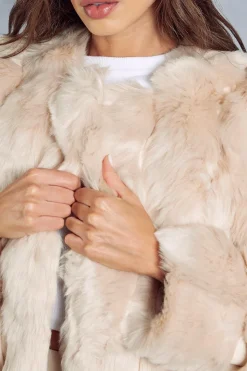 Oversized Luxe Panelled Faux Fur Coat