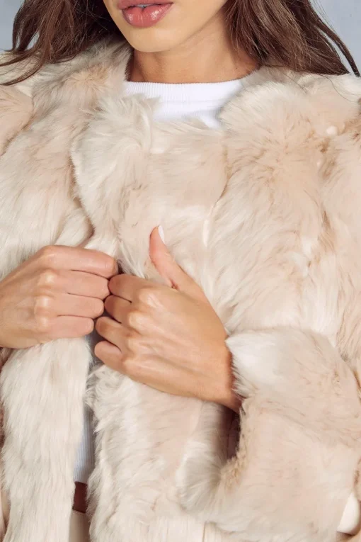 Oversized Luxe Panelled Faux Fur Coat