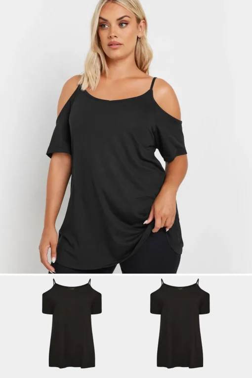 2 Pack Cold Shoulder T-Shirt