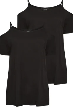 2 Pack Cold Shoulder T-Shirt
