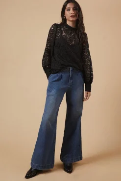 Paisley Lace High Neck Top