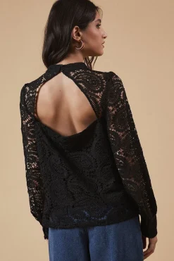 Paisley Lace High Neck Top