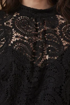 Paisley Lace High Neck Top