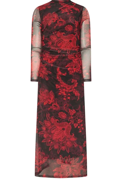 Paisley Mesh Maxi Dress