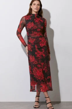 Paisley Mesh Maxi Dress