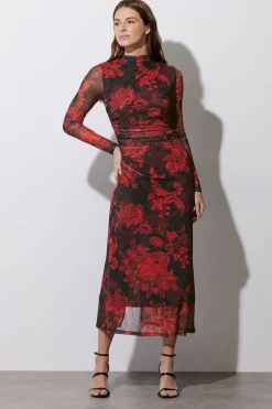 Paisley Mesh Maxi Dress