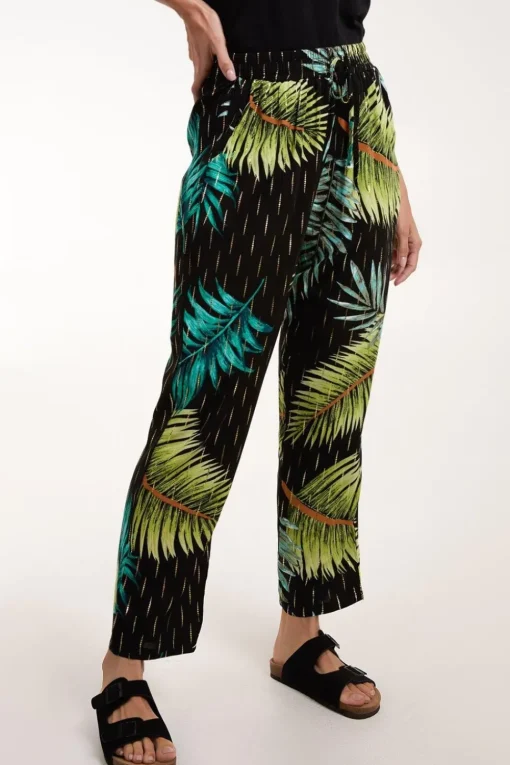Palm Print Trousers