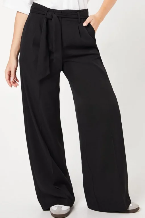 Paperbag Belted Wide Leg Trouser