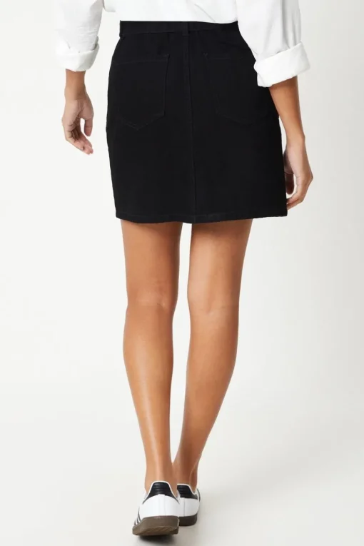 Paperbag Waist Denim Mini Skirt