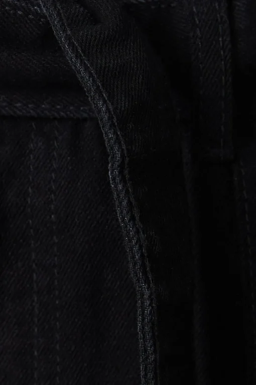 Paperbag Waist Denim Mini Skirt