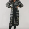 Patchwork Contrast Placket Shirt Dress