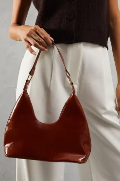 Patent High Shine Shoulder Bag
