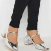Patent Mary Jane Block Midi Heels
