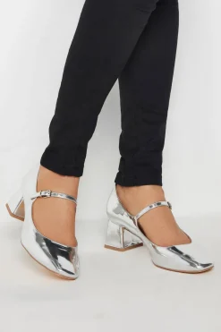 Patent Mary Jane Block Midi Heels