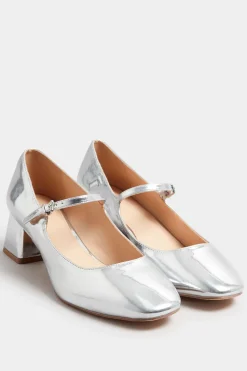 Patent Mary Jane Block Midi Heels