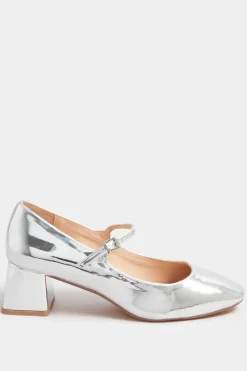 Patent Mary Jane Block Midi Heels