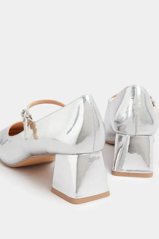 Patent Mary Jane Block Midi Heels