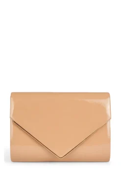 Patent 'Deirdre' envelope clutch bag