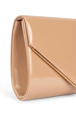 Patent 'Deirdre' envelope clutch bag