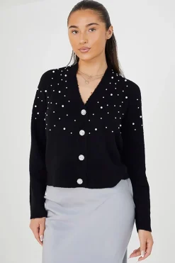 Pearl Embellishment Cardigan