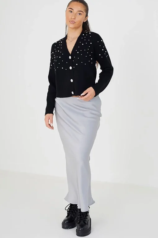 Pearl Embellishment Cardigan