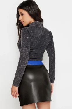 Petite Abstract Mini Skirt