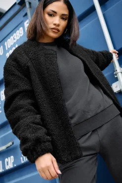 Petite Boucle Bomber Jacket